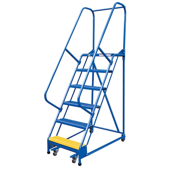 90 H Steel PW Ladder, Grip Strut, 6 Step, 6 Steps
